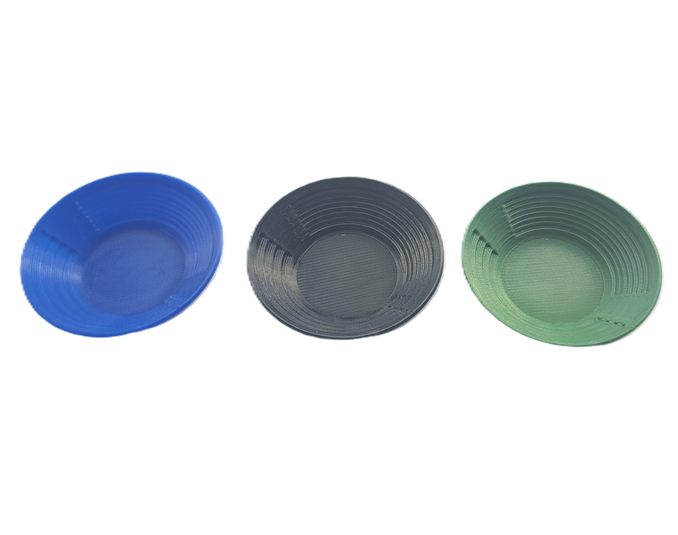 Mini goudpannenset 3 stuks blauw, zwart en groen