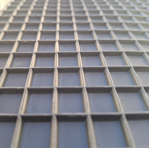 Rubber riffelmat vierkant motief 40x25cm