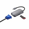 PEPPER JOBS Hub/Adattatore multiporta USB-C AV 3 in 1 TCH-3 Space Grey con VGA e ricarica USB-C.