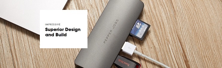 Adattatore hub USB-C TCH-4 di Pepper Jobs