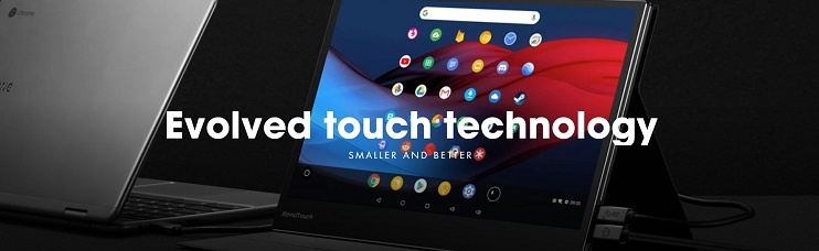 Pepper Jobs XtendTouch XT1310F is a DC-powered portable touchscreen monitor.