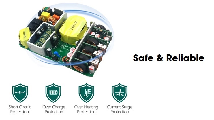 PD10000 5-ports doubles USB-C Power Delivery chargeur 5-20V / 5A