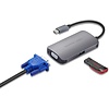 PEPPER JOBS TCH-3 3-en-1 Gris Sidéral USB-C AV Multiport Hub / Adaptateur avec VGA recharge USB-C.