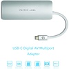 PEPPER JOBS TCH-4 è un hub da USB-C 3.1 a USB 3.0 con porta di ricarica USB-C PD, lettori schede SD e TF e uscita HDMI, color argento