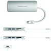 PEPPER JOBS TCH-4 is a USB-C 3.1 to USB 3.0 hub with a USB-C PD charging port, SD & TF card readers and HDMI outputSilver