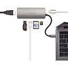 PEPPER JOBS TCH-4 è un hub da USB-C 3.1 a USB 3.0 con porta di ricarica USB-C PD, lettori schede SD e TF e uscita HDMI, colore Space Grey