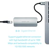 PEPPER JOBS TCH-5 est un appareil USB-C 3.1 à USB 3.0 avec Gigabit Ethernet, un port de chargement USB-C et une sortie HDMI multiport. Gris Sidéral
