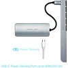PEPPER JOBS TCH-5 est un appareil USB-C 3.1 à USB 3.0 avec Gigabit Ethernet, un port de chargement USB-C et une sortie HDMI multiport. Gris Sidéral