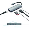 PEPPER JOBS TCH-5 est un appareil USB-C 3.1 à USB 3.0 avec Gigabit Ethernet, un port de chargement USB-C et une sortie HDMI multiport. Gris Sidéral