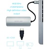 PEPPER JOBS TCH-5 est un appareil USB-C 3.1 à USB 3.0 avec Gigabit Ethernet, un port de chargement USB-C et une sortie HDMI multiport. Gris Sidéral
