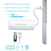 PEPPER JOBS TCH-5 is a USB-C 3.1 to USB 3.0 with Gigabit Ethernet, USB-C charging port and HDMI output multiport hub. Silver