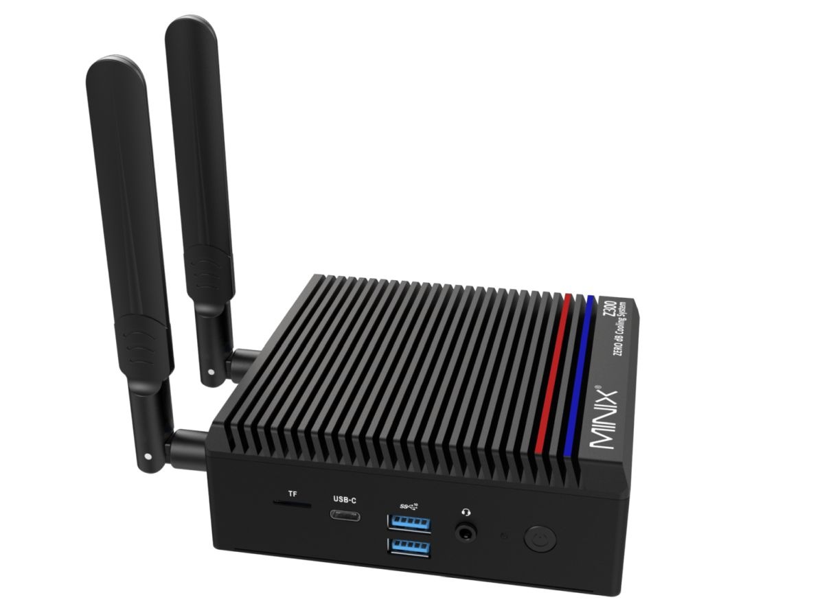 MINIX NEO Z300-0dB Mini PC sans ventilateur avec processeur Intel® Alder Lake-N N300 de 12e génération