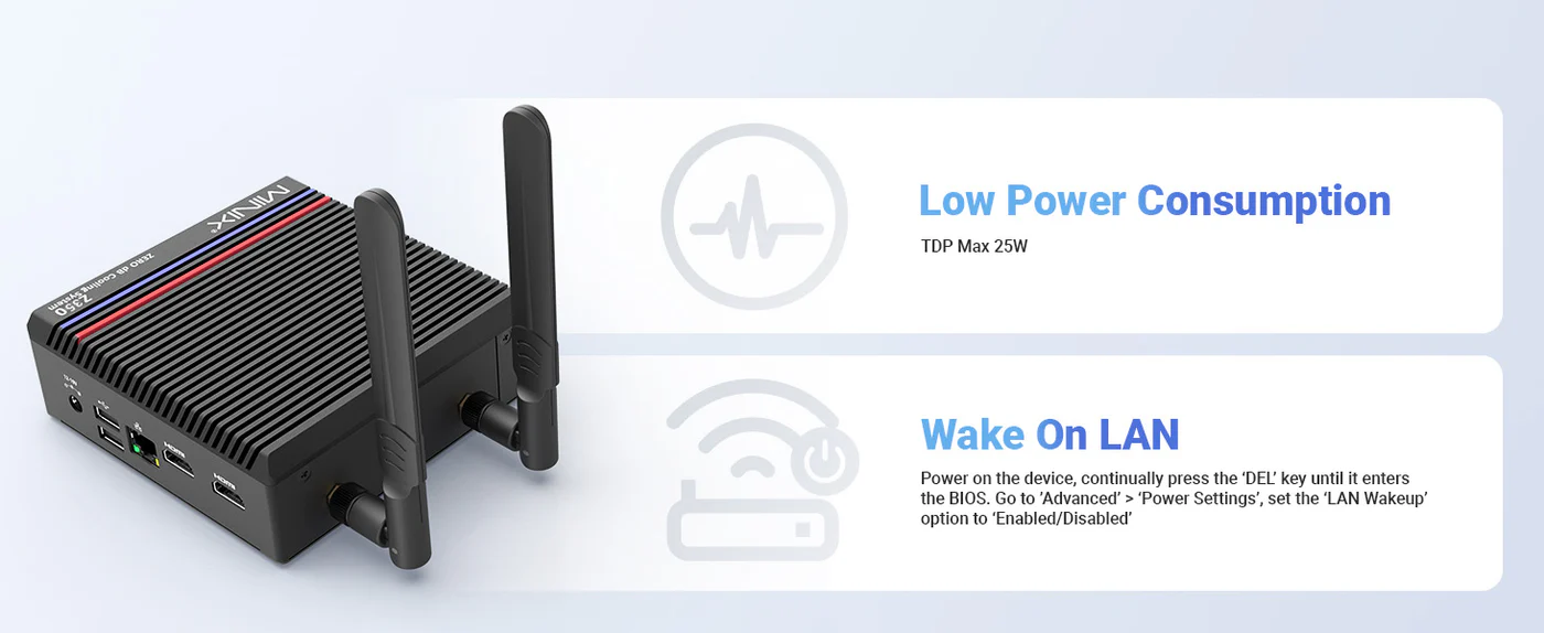 MINIX Z350-0dB Fanless Mini PC