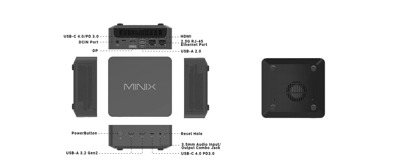 MINIX NGC NR774 32GB/1TB Mini PC, AMD Ryzen 7 8745HS