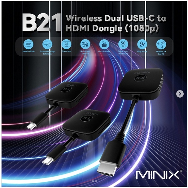 MINIX B21 2-to-1 Wireless Display Adapter