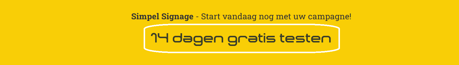 Simpel Signage Gratis 14 dagen testen