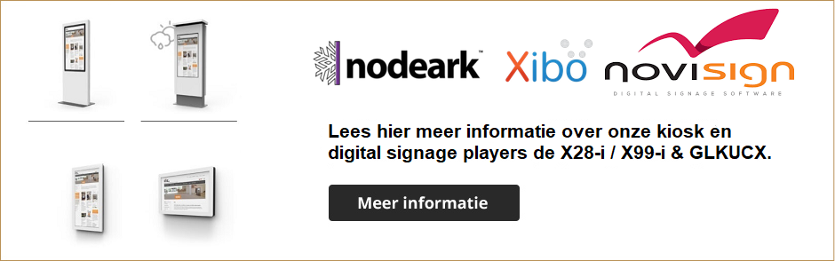 Officiële geautoriseerde EU Distribiteur van PEPPER JOBS producten en Digital Signage Kiosk spelers X28-i en X99-i