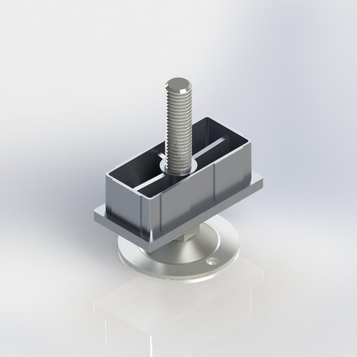 Inslagdop 6 x 3  cm  met stelvoet M10 draad.