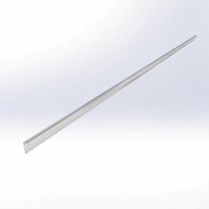 Klikstrippen 100 cm, kunststof set voor verdeling op een metalen schap in combinatie met een schapverdelers