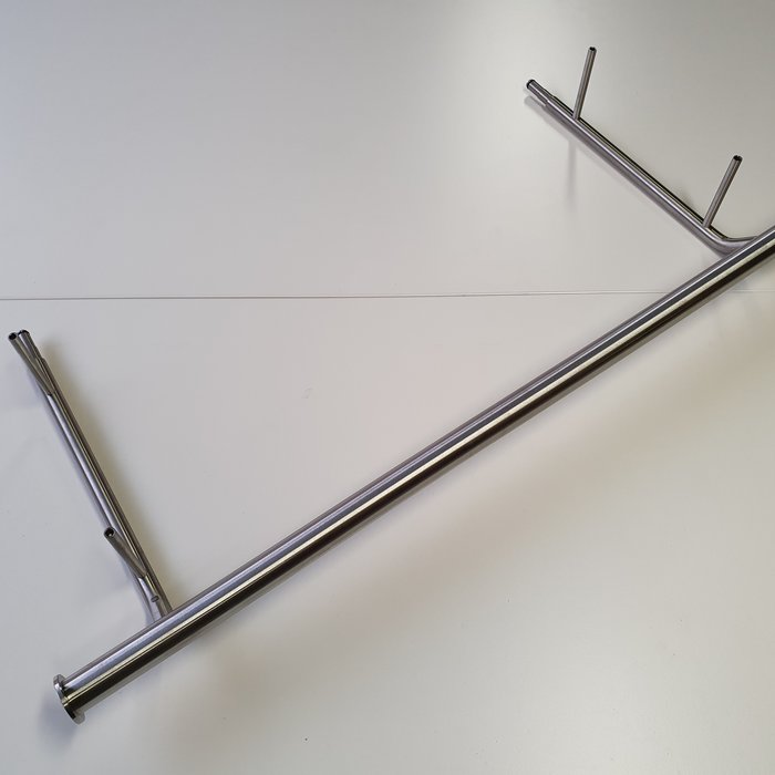 Kledingbeugel met consoles RVS voor pluggen hartmaat 60 cm