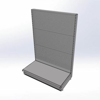 Kopstelling gondola perforatie rugwand, 100 cm breed, 141 cm hoog