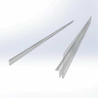 Klikprofiel set met voorzetrand transparant