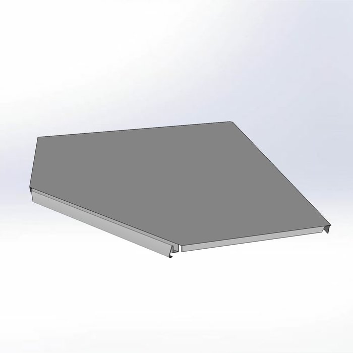 Schap voor in de hoek, dichte hoekaansluiting 90 graden