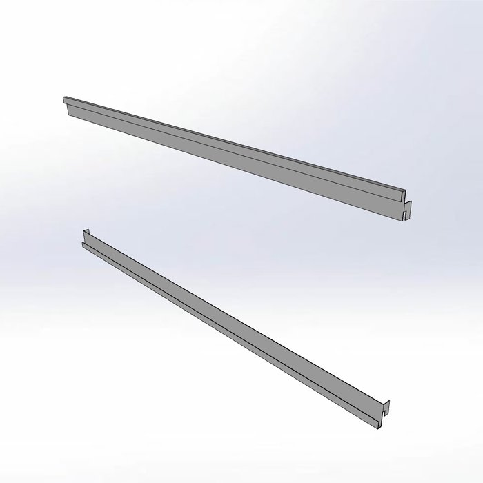 Spiegelhouder en paneelhouder, set 2 stuks , 100  cm breed