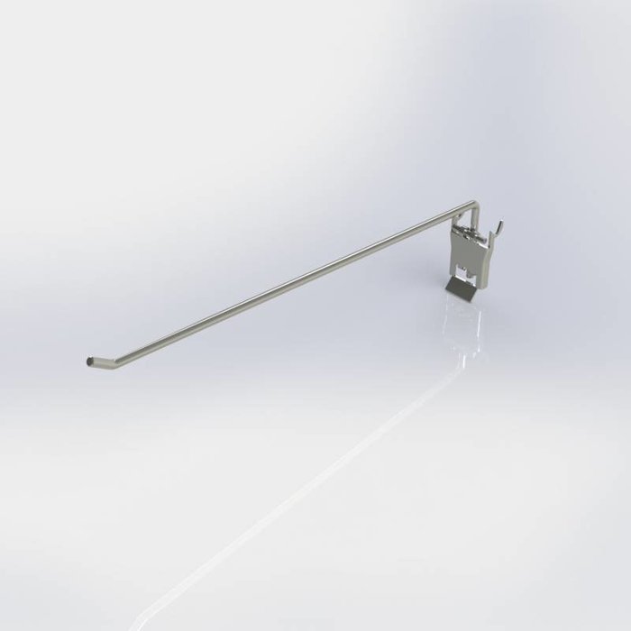 Klaphaak enkele pen, haak voor rugwand met perforatie rond gat en rond met sleutelgat