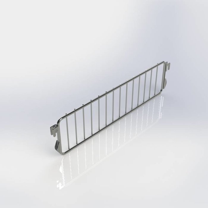 Vakverdeler chroom 95 mm, voor verdeling op een metaal schap