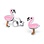 KAYA sieraden Silver Children's Earrings 'Flamingo'