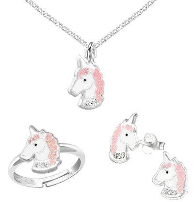 KAYA sieraden Silver set ‘Unicorn’ | necklace, ring, and earrings