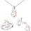 KAYA sieraden Silver set ‘Unicorn’ | necklace, ring, and earrings