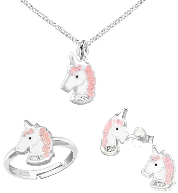 KAYA sieraden Silver set ‘Unicorn’ | necklace, ring, and earrings