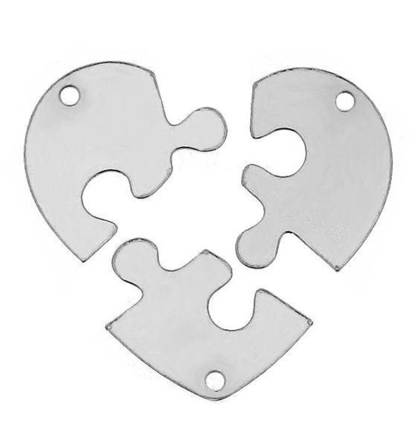 KAYA sieraden Friendship Necklace for 3 'Puzzle Pieces'