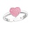 KAYA sieraden Silver children's ring 'Glitter Heart'