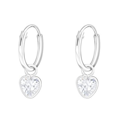 KAYA sieraden 'White Crystal' Hoop Earrings