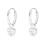 KAYA sieraden Silver Hoop Earrings 'White Crystal'