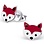 KAYA sieraden Silver earrings 'foxes'