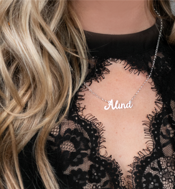 Sieraden Name Necklace 'Claudia' in the name of your choice - Copy