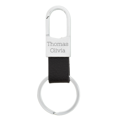 KAYA sieraden Leren Sleutelhanger met Gravure