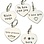 KAYA sieraden Silver text charms for bracelet or necklace