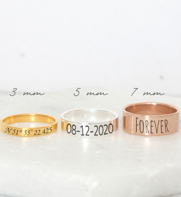 KAYA sieraden Ring 'Handwritten' met Eigen Handschrift