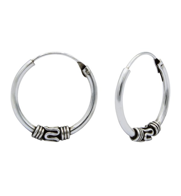 KAYA sieraden Silver Bali hoops | 14 mm