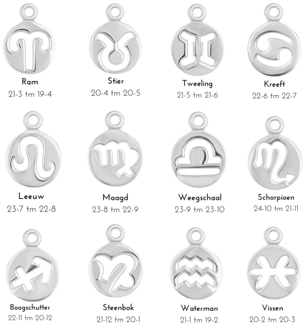 KAYA sieraden Zodiac charm