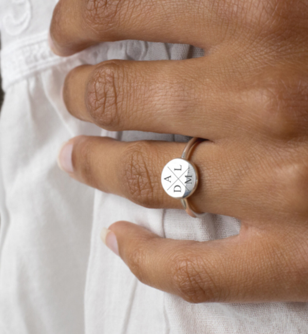 KAYA sieraden Silver Ring 'Initials'