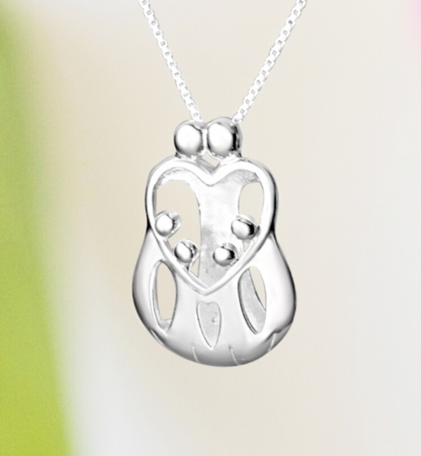 KAYA sieraden Silver Necklace "The Love Between Mother & Daughter .. '