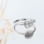 Gegraveerde sieraden Zilveren Ring met Vingerafdruk 'Disc'