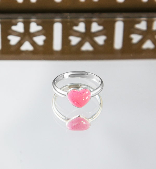 KAYA sieraden Silver children's ring 'Glitter Heart'