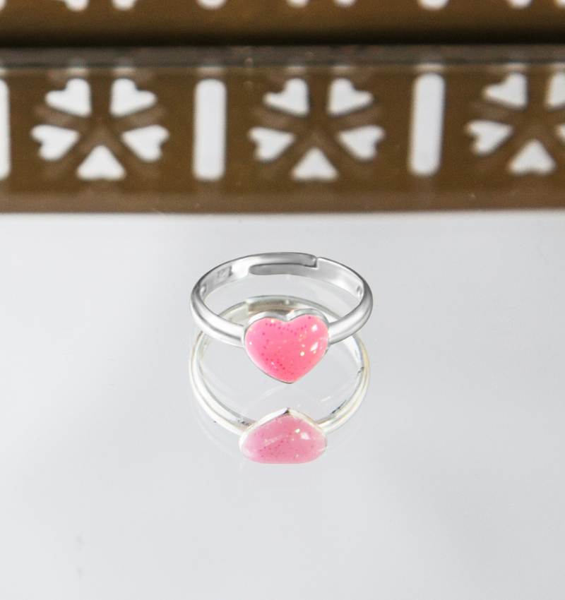 Prestatie Permanent Publicatie Kinderring Glitter Heart online kopen? Gratis verzending - KAYA Sieraden